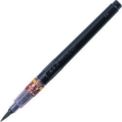 Kuretake FUTO-JI ecsettoll No. 26, extra vastag hegy, fekete tinta, cserélhető tustároló tollszár (DS150-26B) Kuretake FUTO-JI ecsettoll No. 26, extra vastag hegy, fekete tinta, cserélhető tustároló tollszár (DS150-26B)