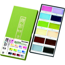 Kuretake Gansai Tambi japán vízfesték, 12 színű készlet, „nüansz színek” (MC20/12V/NW) Kuretake Gansai Tambi japán vízfesték, 12 színű készlet, „nüansz színek” (MC20/12V/NW)