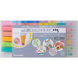 Kuretake ZIG Clean Color DOT, 12 színű készlet (TC-6100/12V) Kuretake ZIG Clean Color DOT, 12 színű készlet (TC-6100/12V)