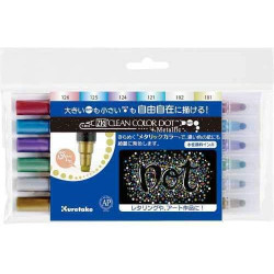 Kuretake ZIG Clean Color DOT Metallic, 6 színű készlet (TC-8100/6V) Kuretake ZIG Clean Color DOT Metallic, 6 színű készlet (TC-8100/6V)