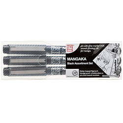 ZIG Cartoonist Mangaka fekete tűfilc készlet, 3 darabos (CNM/3V) ZIG Cartoonist Mangaka fekete tűfilc készlet, 3 darabos (CNM/3V)