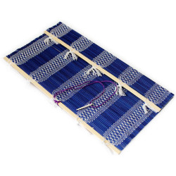 Kuretake ecsetvédő tekercs (KD22-10S), kék, bambusz