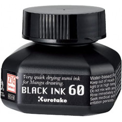 Kuretake ZIG Black Manga Ink, gyorsan száradó folyékony tus mangarajzoláshoz, 60 ml (CNCE104-6) Kuretake ZIG Black Manga Ink, gyorsan száradó folyékony tus mangarajzoláshoz, 60 ml (CNCE104-6)